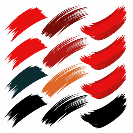 Comprehensive Vector Brush Stroke Illustration Collection for Artistic Designsのイラスト素材