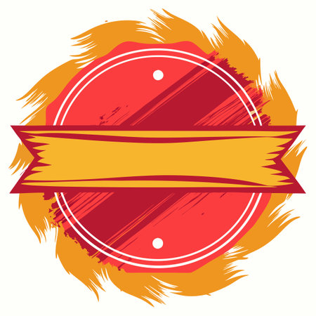 Captivating Craft Label Backgrounds with Brush Strokesのイラスト素材