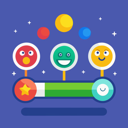 Feedback Emotions Level Satisfaction Mood Scale Visual Aidのイラスト素材