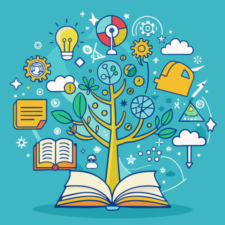 Knowledge Expansion: Doodling Concepts and Cultivating Wisdomのイラスト素材