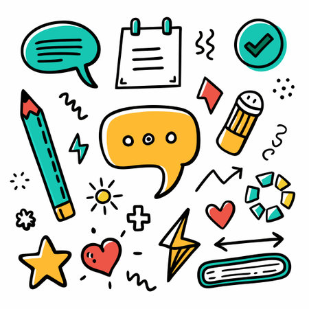 Hand-Drawn Grunge Marker Elements for Unique and Edgy Designsのイラスト素材