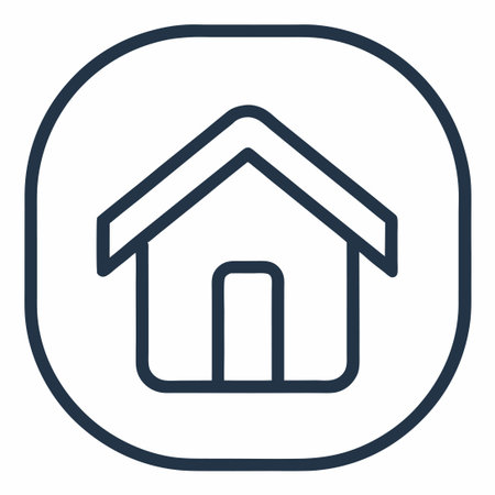 Minimalistic Home Page Icon Set Featuring Simple Line Home Buttonsのイラスト素材