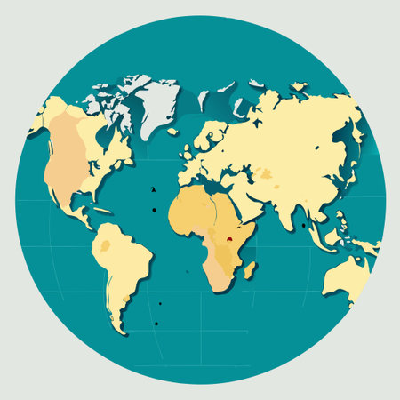Highly Detailed Blank World Map for Educational or Design Purposes (Vector Illustration)のイラスト素材