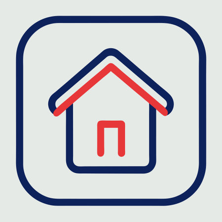 Comprehensive Set of Line Icons Depicting Home Buttons for Website and App Designのイラスト素材