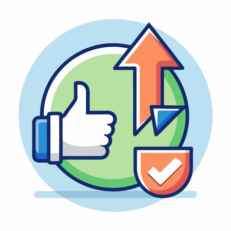 Social Media Icons for Thumbs Up and Share with Arrowのイラスト素材