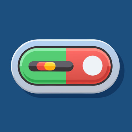 On and Off Toggle Switch Slider Buttons for Turning Things on or Offのイラスト素材