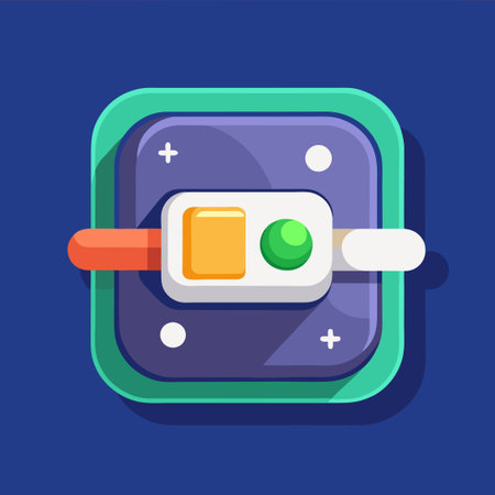 Toggle Switch Buttons for On and Off Functions with Slider Control