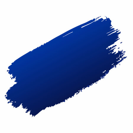 Abstract Watercolor Brushstrokes in Dark Blue on White Backgroundのイラスト素材