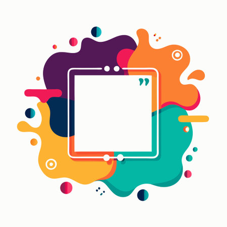 Colorful Empty Quote Boxes Assembled Within a Frame Setのイラスト素材