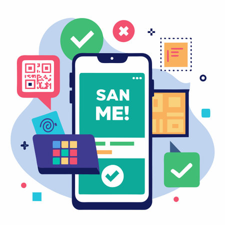 Smartphone QR Code Scan with Custom Inscript Label