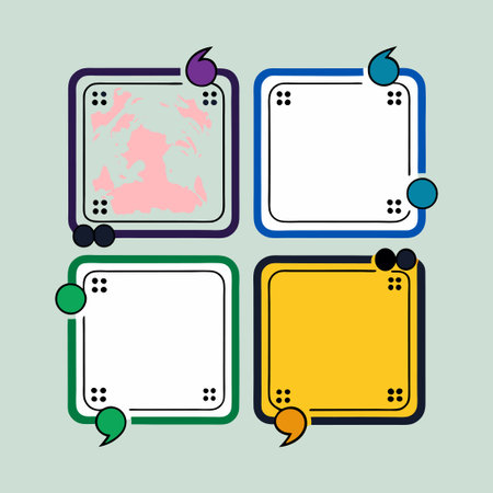 Modern Quote Box Frames for Stylish Presentations and Decorationのイラスト素材
