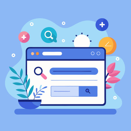 Customizable Search Bar Templates for Website Header in PNG Formatのイラスト素材