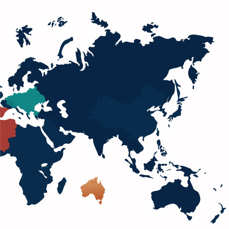 Set of 25 Intricate Silhouette Maps of Asian Countries in Blackのイラスト素材
