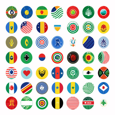 Colorful Fingerprint Spectrum in Patriotic Huesのイラスト素材