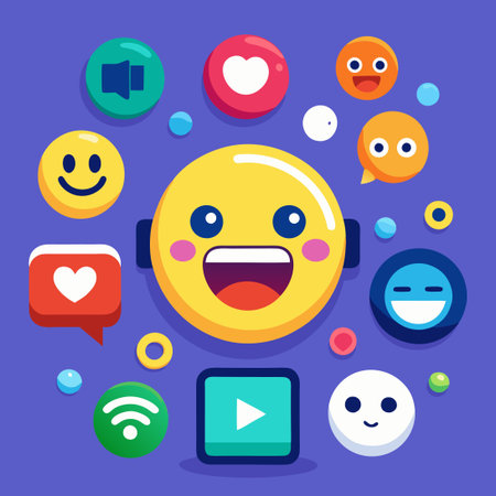 Ultimate Collection of Animated Emojis, Icons, and Stickers for Every Emotionのイラスト素材