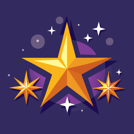 Shining Stars Icon Set: Twinkle and Sparkle Collection for Digital Designsのイラスト素材