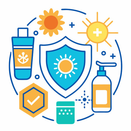 Comprehensive SPF and UV Protection Icons for Sun Safety and Skin Health