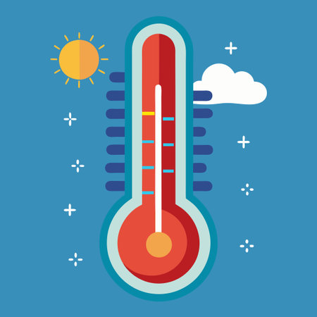 Celsius Thermometer Displaying Extreme Temperature, Hot or Coldのイラスト素材