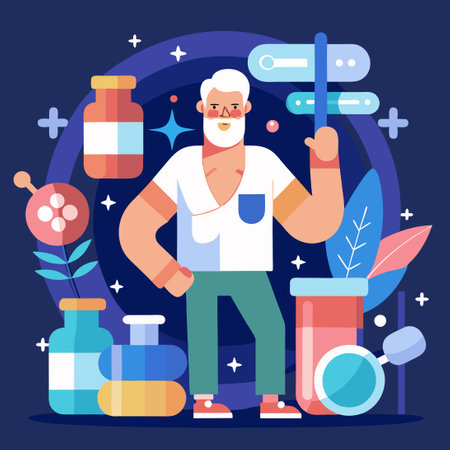 Treat Low Testosterone Levels with Testosterone Replacement Therapyのイラスト素材