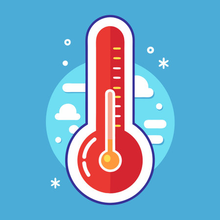 Thermometer Reading Hot or Cold Celsius Temperature on a White Background