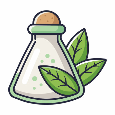 Delightful Cartoon Illustration of Salt Crystals Isolated on White Backgroundのイラスト素材