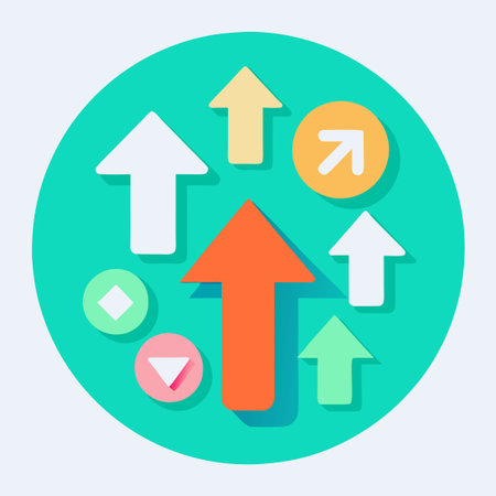 Swipe Up Arrow Icon Set Featuring Blue Vertical Arrows for Web and App Navigation