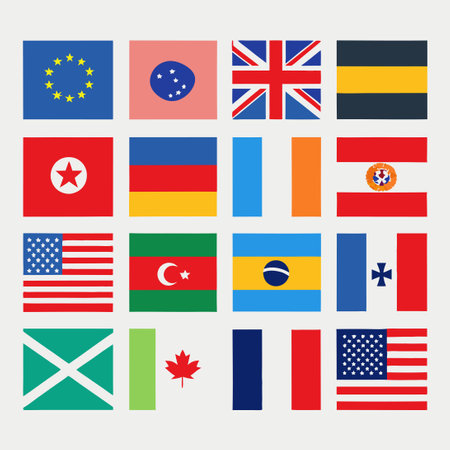 Comprehensive Collection of Vector World Flags Isolated on White Backgroundのイラスト素材