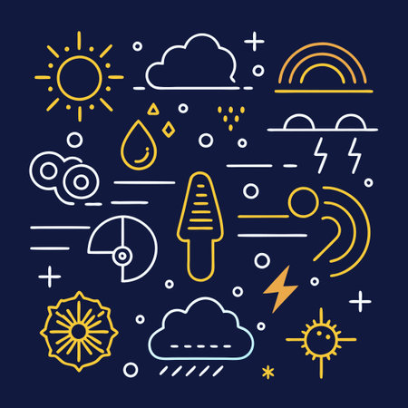 Comprehensive Weather Symbols for Forecasters and Meteorologistsのイラスト素材
