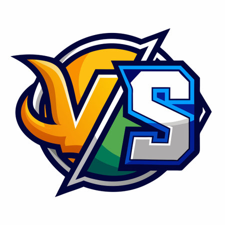 Logos Facing Off: Iconic Letterforms Battle it Out for Supremacyのイラスト素材