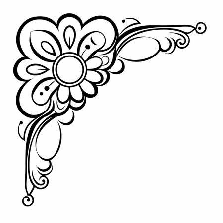 Abstract Corner Blob Decoration Element with an Aesthetic Touchのイラスト素材