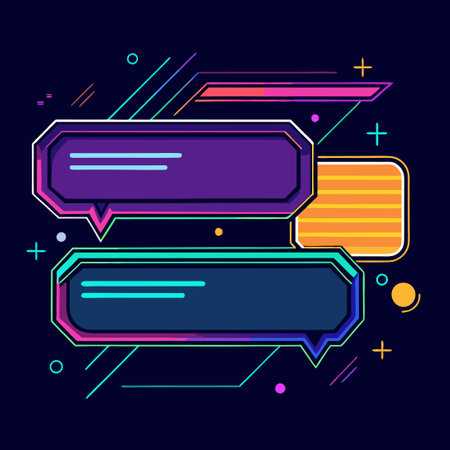 Futuristic Callouts Template for Announcing Essential Titles and Informationのイラスト素材