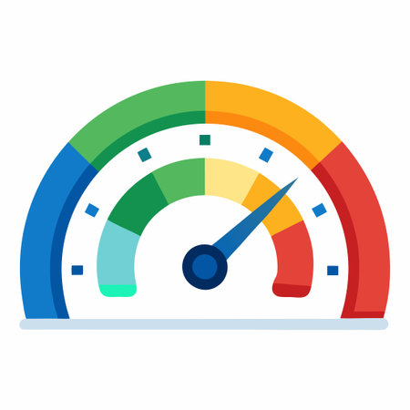 Real-Time Business Credit Score Indicator Speedometerのイラスト素材