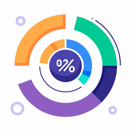 Animated Circular Diagrams Illustrating Loading Progress with Percentage Indicatorsのイラスト素材