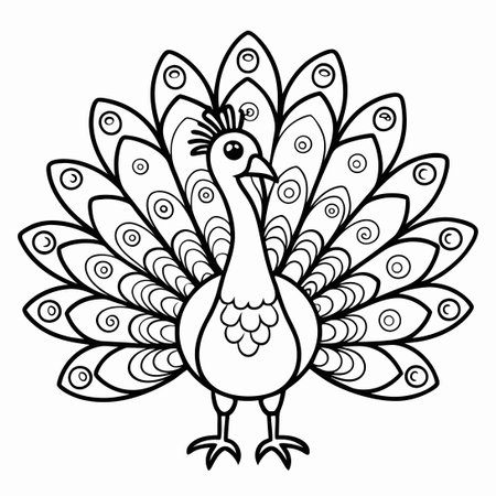 Detailed Hand Drawn Illustration of a Realistic Peace Sign for Coloringのイラスト素材