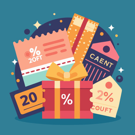 Ultimate Coupon and Voucher Collection for Savings and Discountsのイラスト素材