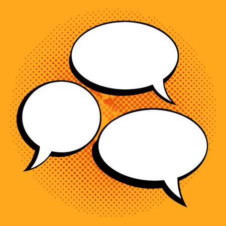 Set of Blank Empty Speech Bubbles for Comic Dialogues