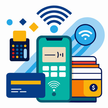 Contactless NFC Payment Icon Set for Wireless and Signature Payments