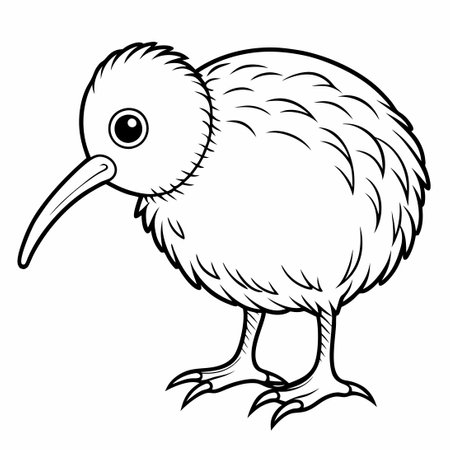 Hand-Drawn Kiwi Illustration in Vibrant and Isolated Colorsのイラスト素材