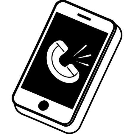 Modern Phone Interface with Incoming Call Notification Templateのイラスト素材