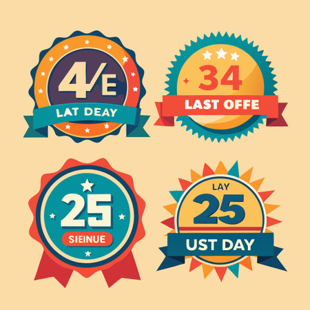 Comprehensive Sale Countdown Badge and Timer Banner Collectionのイラスト素材