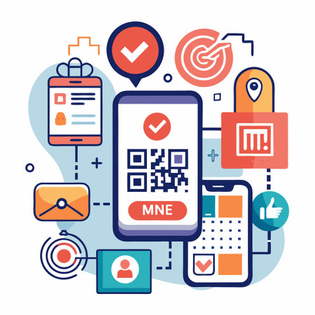 Collection of Scannable QR Codes with "Scan Me with Smartphone" Inscriptionのイラスト素材