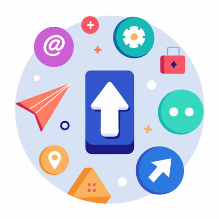 Comprehensive Set of Nine Swipe Up Arrow Icons for Engaging Digital Interactionsのイラスト素材
