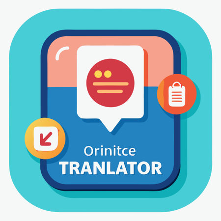 Online Translator App Icon Set with Language Optionsのイラスト素材