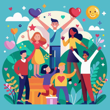 Inspirational and Uplifting Celebration of Kindnessのイラスト素材