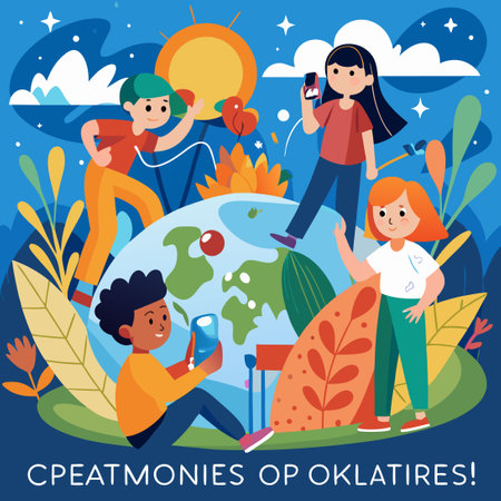 Kids Unleashing Their Dreams in a World of Endless Opportunitiesのイラスト素材