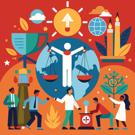 Protecting Human Dignity: The Fight for Justice and Equalityのイラスト素材