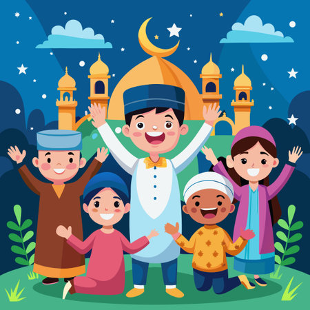 Eid ul Fitr: A Joyous Celebration of Gratitude and Spiritualityのイラスト素材