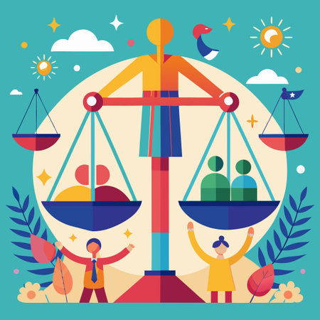 Equality and Freedom: Cornerstones of Human Rightsのイラスト素材