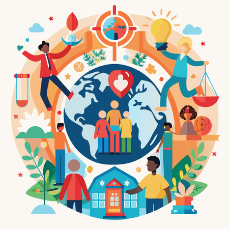 Embracing Humanity's Core: The Universal Rights that Unite Usのイラスト素材