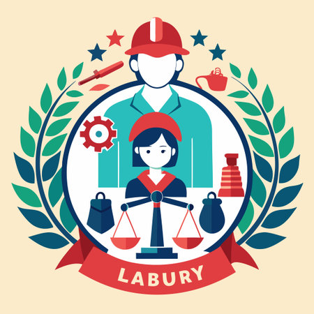 International Workers' Day: Honoring Workers and Social Justiceのイラスト素材